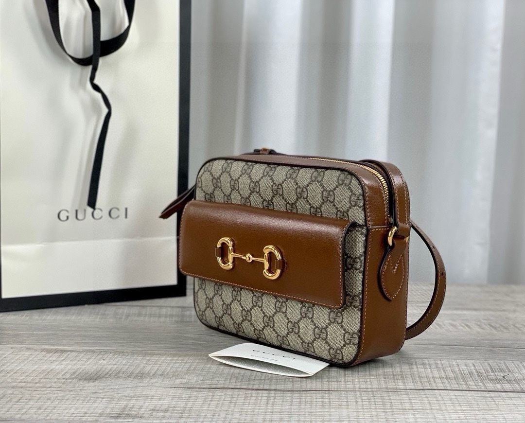 Gucci Horsebit 1955 Series Shoulder Bag Brown